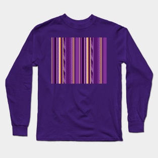 Purple Funky Stripes Long Sleeve T-Shirt